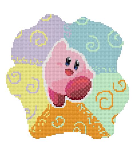 Kirby Pastel Cross Stitch Pattern - Etsy