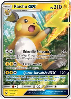 Raichu GX Légendes Brillantes Encyclopédie des cartes du JCC