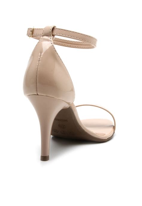Sandália DAFITI SHOES Salto Fino Alto Nude Compre Agora Dafiti Brasil