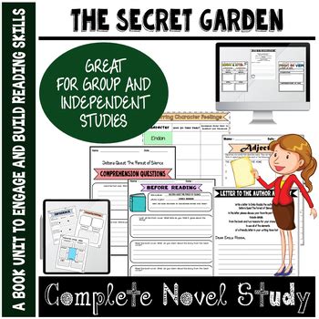 The Secret Garden Novel Study Comprehension Activities Tpt