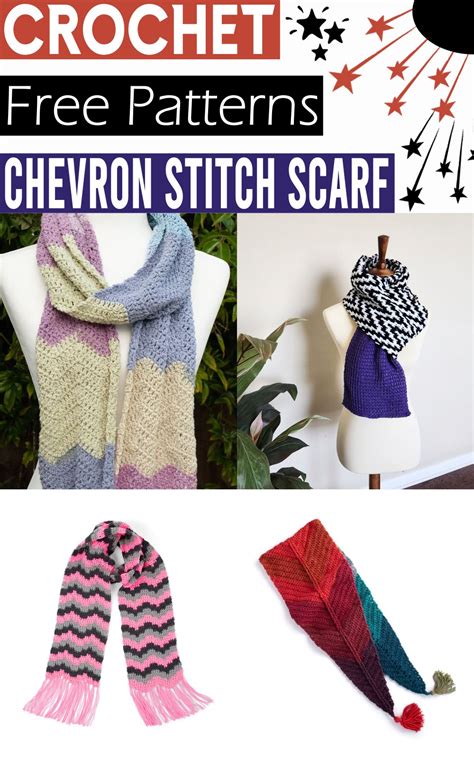 9 Free Crochet Chevron Stitch Scarf Patterns For Winter - Red Agape Blog