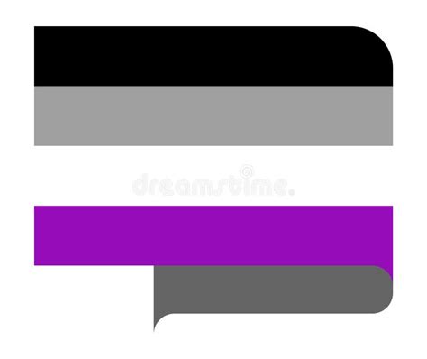 Asexual Pride Flag In A Form Of Heart With Stock Vector Illustration