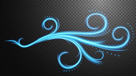 Abstract blue floral swirl, Glowing design element. Vector Illustration 6451300 Vector Art at ...