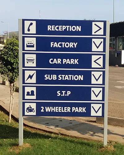 Rectangular Stainless Steel Direction Sign Board Board Thickness