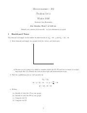 PSET 4 Solutions Pdf Microeconomics 202 Problem Set 4 Winter 2020