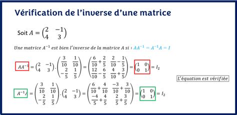 Inverse D Une Matrice