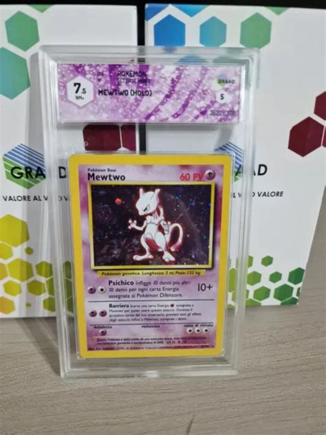 Pokemon Mewtwo Set Base Rara Holo Unlimited Ita Vintage Graad