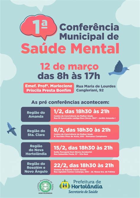 Pré Conferências De Saúde Mental Começam Na Próxima Semana