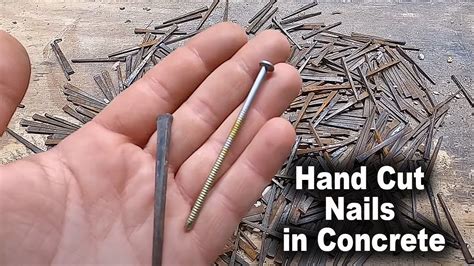 Attaching Wood To Concrete Using Hand Cut Nails The Fixer Clips Youtube