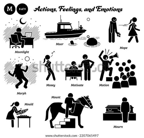 Stick Figure Human People Man Action Stock Vector Royalty Free