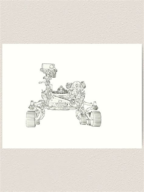 "Perseverance Mars Rover Drawing" Art Print for Sale by mthierst ...