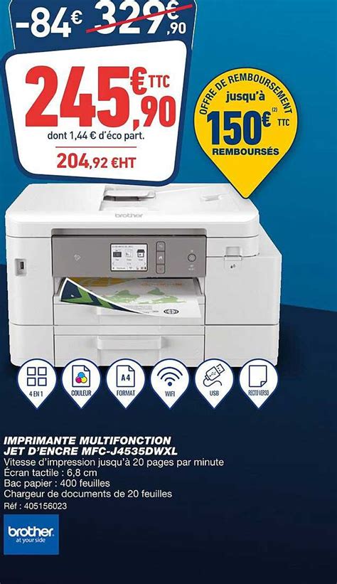 Promo Imprimante Multifonction Jet D Encre Ecotank Et Epson Chez