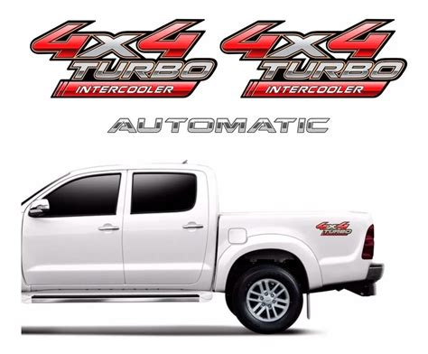 Par Adesivo Lateral Hilux X Turbo Intercooler Automatic