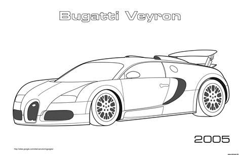 Coloriage Bugatti Veyron 2005 JeColorie