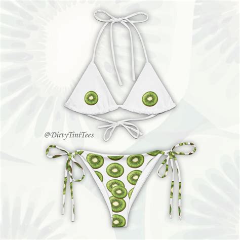 Kiwis String Bikini Kiwi Nips Summer Cocktail Beach Wear Vacation Bachelorette Party Halloween