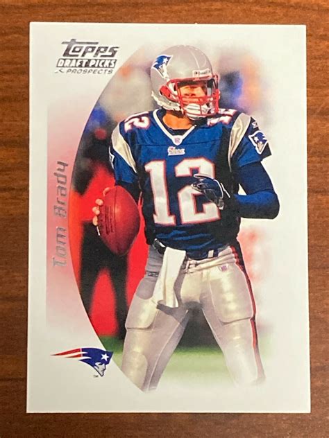 Tom Brady Topps Draft Picks Prospects Patriots Card Ebay