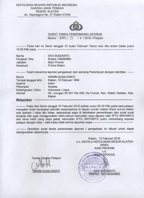 Contoh Surat Laporan Penipuan Polisi Delinewstv