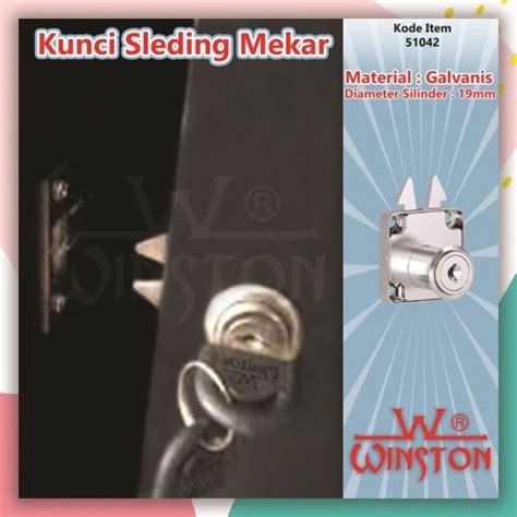 Jual Kunci Mekar Winston Kunci Pintu Lemari Sliding Sleding Slide