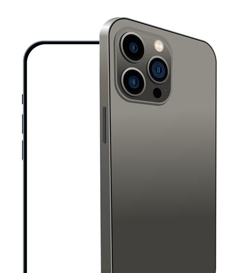 Realistic set of smartphone graphite color layouts isolated on a white ...
