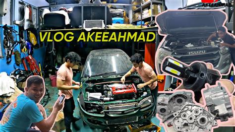 Vlog AkeeAhmad Edisi Wira Masuk Disc Rear Pasang Intake Arena Buka