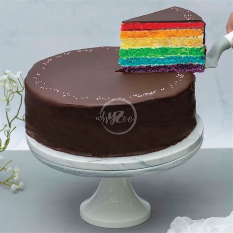 Colourful Chocolate Rainbow Cake | Fav Florist Singapore