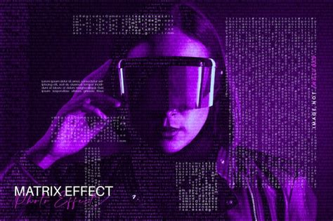 Efecto De Foto De Holograma Cyberpunk Archivo Psd Premium