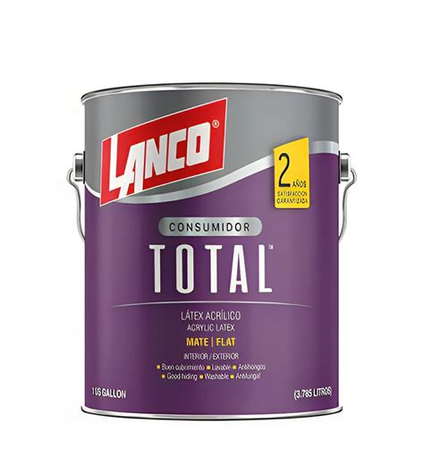 Latex Lanco Total Acrilico 1 Gl Blanco Intext Tl1424 4 Socodimacl