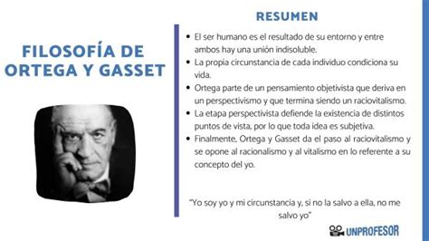 La Filosof A De Jos Ortega Y Gasset Resumen V Deos