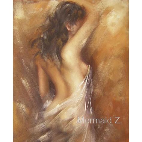 Artist Hand Painted Sexy Female Art Oil Painting On Canvas Naked Women