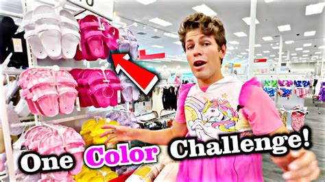 One Color Challenge Buying Everything For My Best Friend Ben