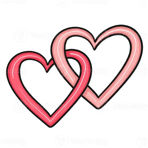 Valentine Double Heart 18873054 PNG