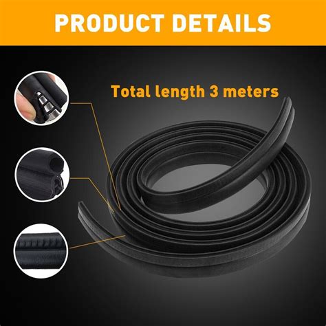 Ft Car Rubber Seal Trim Molding U Strip Door Edge Lock Protector All