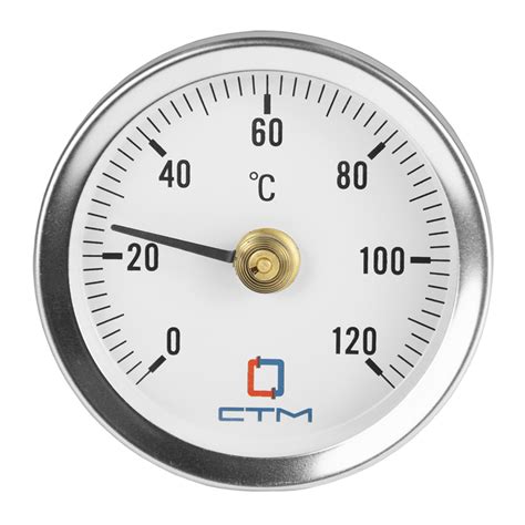 Термометр накладной d 63мм с пружиной, измерение до +120°С СТМ, CTTND63 ...
