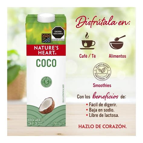 Bebida Vegetal Natures Heart Sabor Coco 946 Ml Walmart