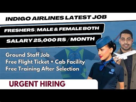 Indigo Airlines Latest Ground Staff Job Fresher Male Female Indigo