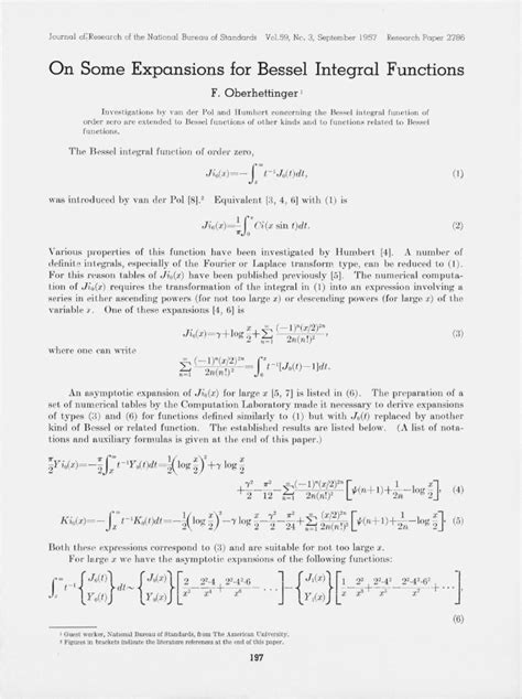 PDF On Some Expansions For Bessel Integral Functions DOKUMEN TIPS