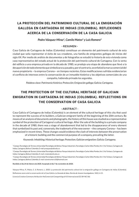 PDF La protección del patrimonio cultural de la emigración gallega en