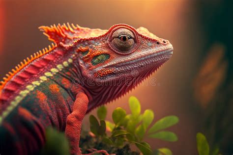 Incredibly Cute Colorful Chameleon Lizard With Changing Colors Exotic