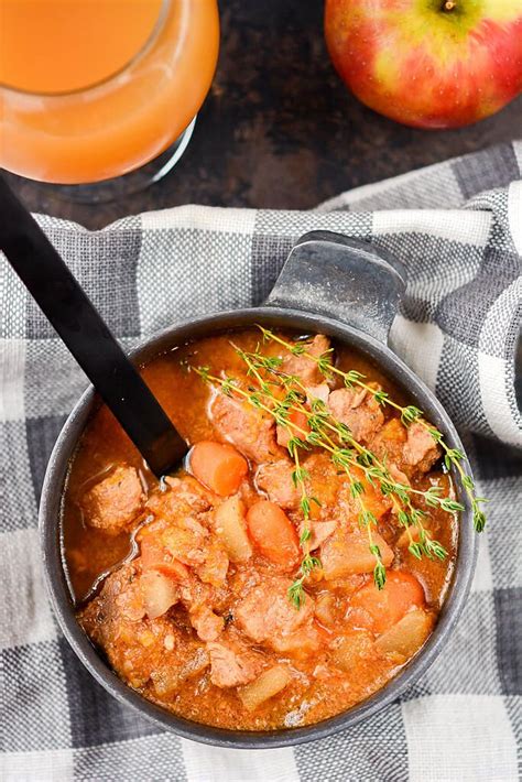 Slow Cooker Fall Harvest Pork Stew Recipe Pork Stew Slow Cooker Soup Pork Stew Slow Cooker