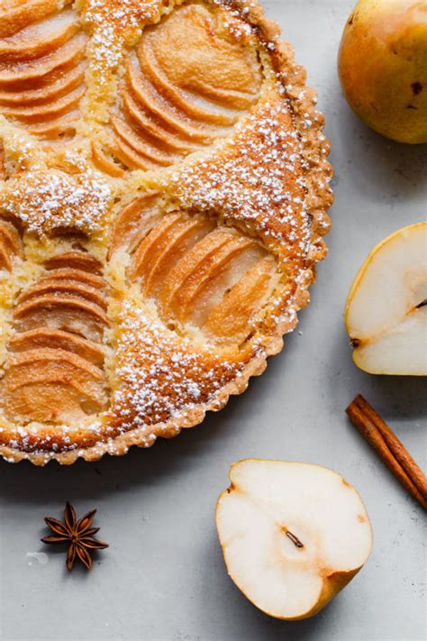 Pear Frangipane Tart Poached Pear Tart Recipe A Beautiful Plate