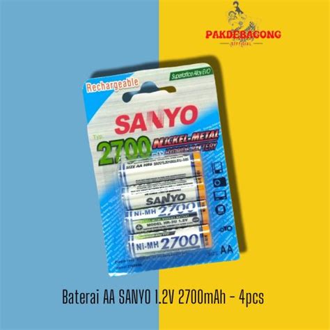 Jual Baterai Aa Sanyo Rechargeable Ni Mh V Mah Pcs Di Lapak