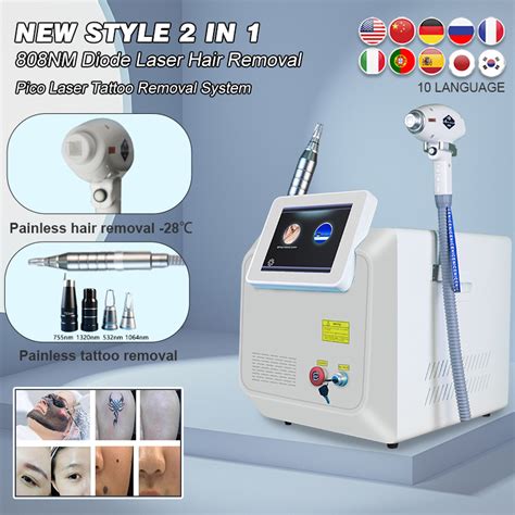 2 In 1 High Power ND YAG Laser Picosecond 808 Skin Rejuvenation Laser