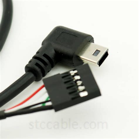 High Quality For Usb Type C To Type A Cables Mini Usb Male Right Angle To Dupont 5 Pin Female