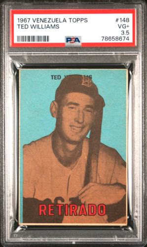 Venezuela Topps Retirado Ted Williams Psa Super Nice And