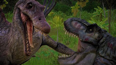 Jurassic Park 3 Spinosaurus Vs T Rex