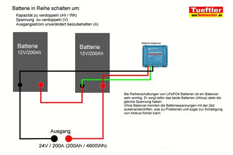 LiFePo4 Akku In Reihe Schalten Batterie Balancer Einbauen Schaltplan