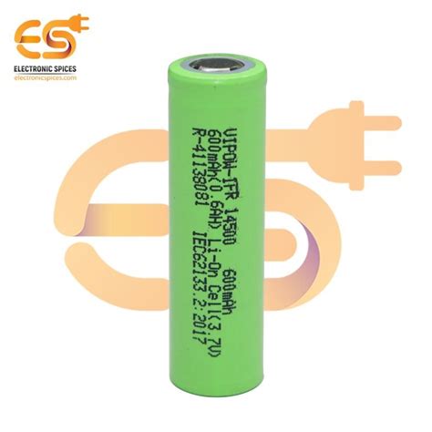 Buy 14500 Li Ion Lithium Rechargeable Cell Battery