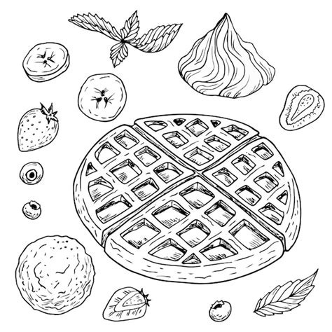 Waffles Clipart Black And White