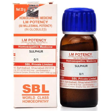 Buy Sbl Sulphur Lm Potency Gm Minutes Delivery Apollo