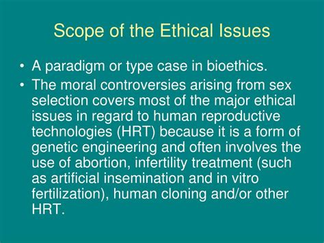 Ppt Ethical Issues Of Human Reproductive Technologies Powerpoint